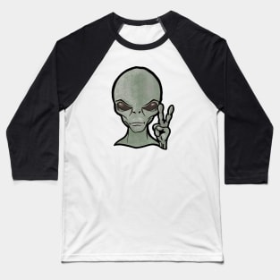 Peace Alien Baseball T-Shirt